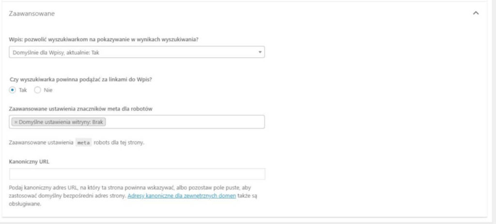 Dodatkowe funkcje wtyczki Yoast umożliwiają nam m.in. atrybutów do-follow dla linków umieszonych w treści na podstronie.