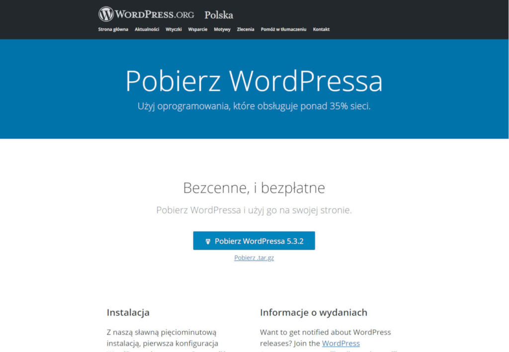 Szybka instalacja a strona WordPress