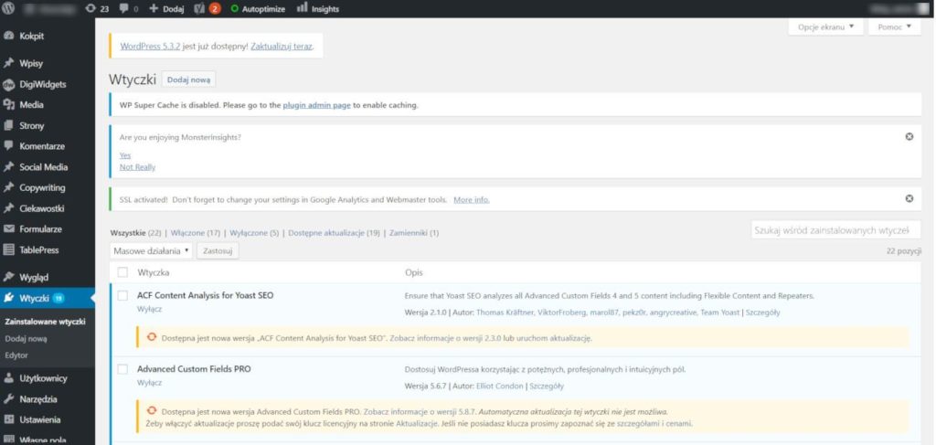 WordPress wciąż się rozwija, a strona razem z nim