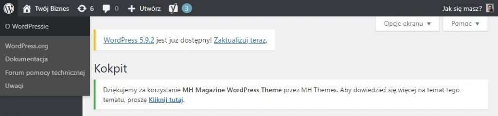 Wordpress kokpit